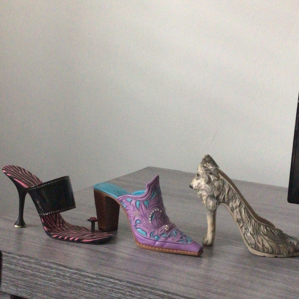 Collectible whimsical shoe figurines